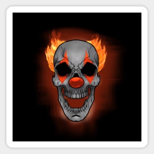 Scary Clown Skull Magnet